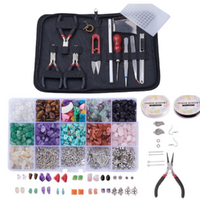 Jewellery Bracelet Making Kit Hand Tools & Gemstone Crystals & Elastic Wire