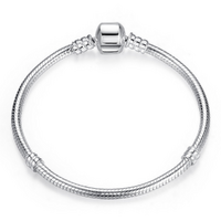 Clasp Pendant 17cm Snake Chain Bracelet Silver Jewellery Accessory 1pce