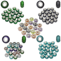 Mixed Iridescent Glitter Beads 100pce for Bracelets Necklaces Jewellery Bundle
