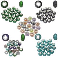 Mixed Iridescent Glitter Beads Set 100pce for Bracelets Necklaces Jewellery Bundle