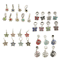 Mixed Colour Diamante Charm Beads 31pce for Bracelets, Jewellery Bundle Set