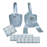 2x Wedding Basket Set Well Shaped Flower Boy/Girl + 1200 Cream Rose Petals