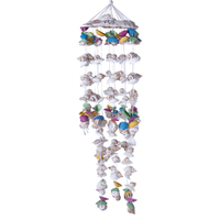 Sea Shell Chandelier Mobile 2 Tier Multicolour Design 55cm Length Beach Theme