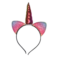 Shiny Bright Multi Cat Ears Headband, Dress Up Costume Accessory Kids Plastic