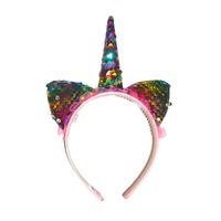 Sequin Multi Cat Ears Headband, Dress Up Costume Accessory Kids/Adult Plastic
