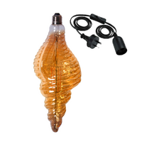 Sea Shell Edison LED Light Globe & Power Cord Plug In 1.8m E27 4 Watt Bulb 30cm