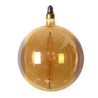 Edison LED Light Globe Round Medium 19cm 4 Watt Filament Bulb E27 Amber Warm White