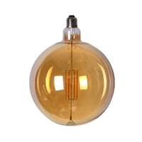 Edison LED Light Globe Round Large 4 Watt Filament Bulb 23cm E27 Amber Warm White