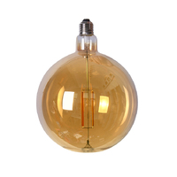 Edison LED Light Globe Round Oversized 6 Watt Filament Bulb 25cm E27 Amber Warm White