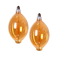 Pair of Edison LED Light Globes Candle 12 Watt Filament Bulbs 32cm, Set of 2