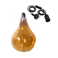 Irregular Edison LED Light Globe & Power Cord Plug In 1.8m E27 4 Watt Bulb 25cm