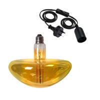 Mushroom Edison LED Light Globe & Power Cord Plug In 1.8m E27 4 Watt Bulb 20cm