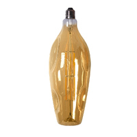 Edison LED Light Globe Tubular Dimpled 12 Watt Filament Bulb 31cm E27 Amber Warm White