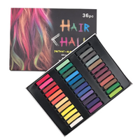 Coloured Hair Chalk Paint Set 36 Piece Set Non Toxic, Temporary Colour Dye