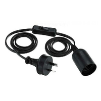 E27 Cable Cord AU Plug Black Pendant Lamp Light Bulb Holder Socket Base & Switch