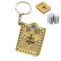 Mini Holy Bible Book Key Ring 4.7cm Miniature Religious Church Christian & Catholic