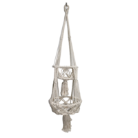 1pce 22cm Diameter 2 Tier Macrame Plant Pot Hanger Boho Style in Cream