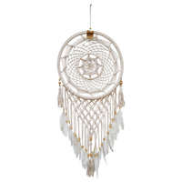 New 1pce 43cm Spiders Web Dream Catcher with Feathers Hand Made Intricate Design