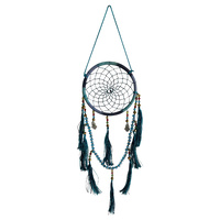 1pce 9cmx30cm Green Bollywood Dream Catcher with Gems and Silk Tassels
