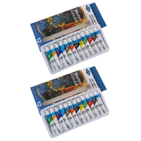 2x Watercolour Paint Sets 12ml Tubes 12 Colours Great Intro Starter Set