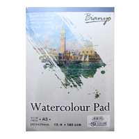A3 Watercolour Pad 15 Sheets 180gsm Acid Free Quality 1pce