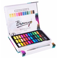 Quality 36 Colour Half Pan Set Watercolour Cake Set in Case Perfect for Travel