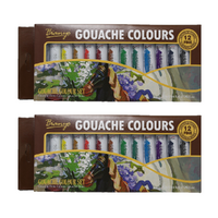2x Gouache Paint Sets Quality 12 Intro Colours 12ml Tubes Bundle
