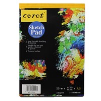 A5 Black Paper Sketch Pad 140gsm 25 Sheet Sketching & Drawing Acid Free