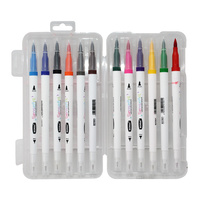 12pce Watercolour Marker Pen Set Dual Tip Fineliner Painting/Drawing Quality