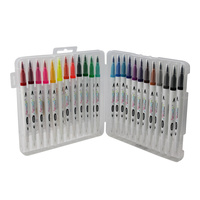 24pce Watercolour Marker Pen Set Dual Tip Fineliner Painting/Drawing Quality