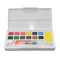 12pce Colours High Quality Solid Transparent Watercolour Paint Half Pan Set