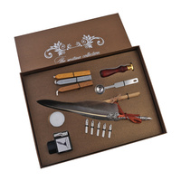 16pce 30cm Ultimate Calligraphy & Wax Stamping Kit with 6 Nibs Stamp & Three Candles
