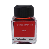 Quality Red 25ml Calligraphy / Fountain Pen Ink in Glass Bottle