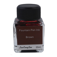 Quality Brown 25ml Calligraphy / Fountain Pen Ink in Glass Bottle