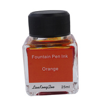 Quality Orange 25ml Calligraphy / Fountain Pen Ink in Glass Bottle