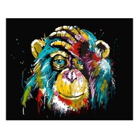 Chimpanzee / Monkey - Paint by Numbers Canvas Art Work DIY 40cm x 50cm