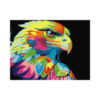 Colourful Eagle - Paint by Numbers Canvas Art Work DIY 40cm x 50cm