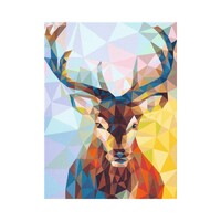 Abstract Deer - Paint by Numbers Canvas Art Work DIY 40cm x 50cm