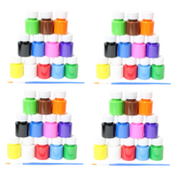 4x Acrylic Paints Sets 25ml Tubs Introduction Colours Includes Brush Art Set