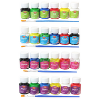 24pce Acrylic, Watercolour, Oil & Gouache Paints Set 25ml Tubs Intro Colours