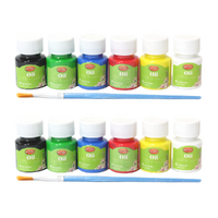 2x Oil Paints 6 Colour Sets 25ml Tubs Intro Includes Brush Art