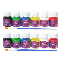 2x Watercolour Paints 6 Colour Sets 25ml Tubs Intro Includes Brush Art