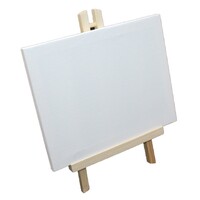 1pce Small 20cm x 25cm Single Thick Canvas with Pine Easel Artist Quality Painting