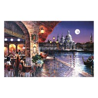 Full Moon in City Paint by Numbers Canvas Art Work DIY 40cm x 50cm