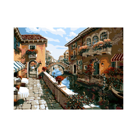 Venice Streetscape Paint by Numbers Canvas Art Work DIY 40cm x 50cm