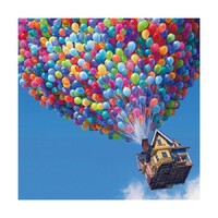 Hot Air Balloon Rainbow Paint by Numbers Canvas Art Work DIY 40cm x 50cm