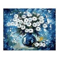 Daisy Flowers Paint by Numbers Canvas Art Work DIY 40cm x 50cm