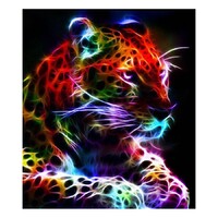 Neon Tiger Side Profile Diamond Art Painting Kit Set DIY 40cm x 50cm