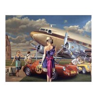 Vintage Cars and Plane Travel Diamond Art Painting Kit Set DIY 40cm x 50cm