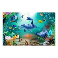 Dolphins and Tropical Fish Ocean Diamond Art Painting Kit Set DIY 40cm x 50cm